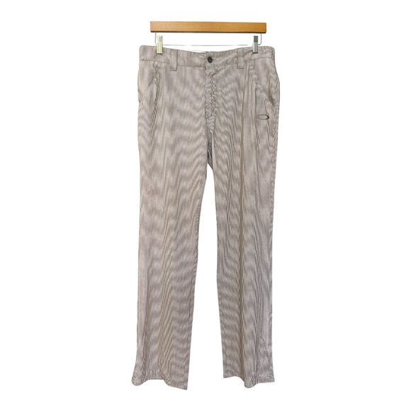 Oakley Pants 32Wx32L Stripe Turnpin Golf Stretch Lightweight Performance Logo - Picture 1 of 13